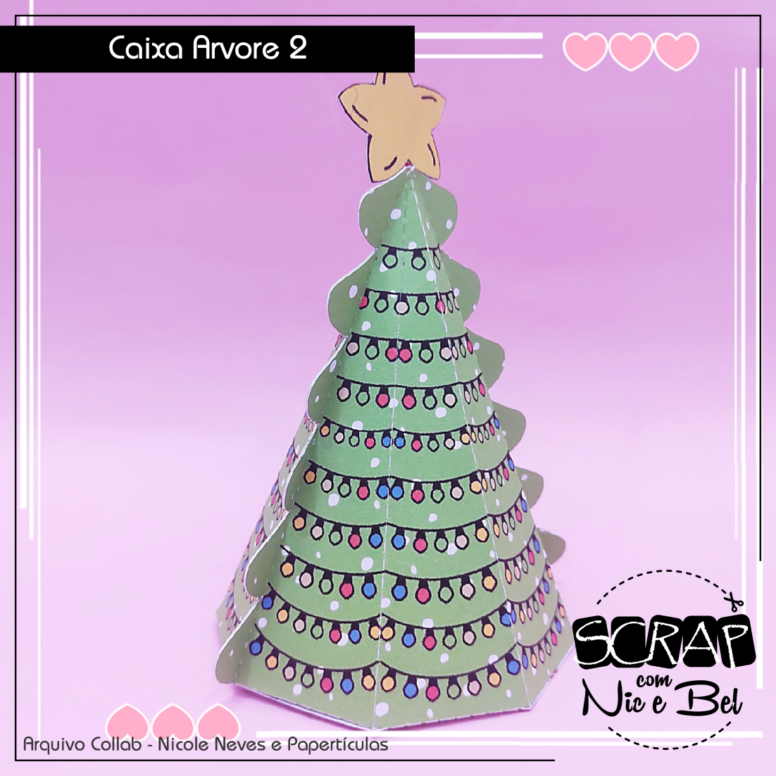 CAIXA ÁRVORE 2 NATAL CUTE - PRINTABLE