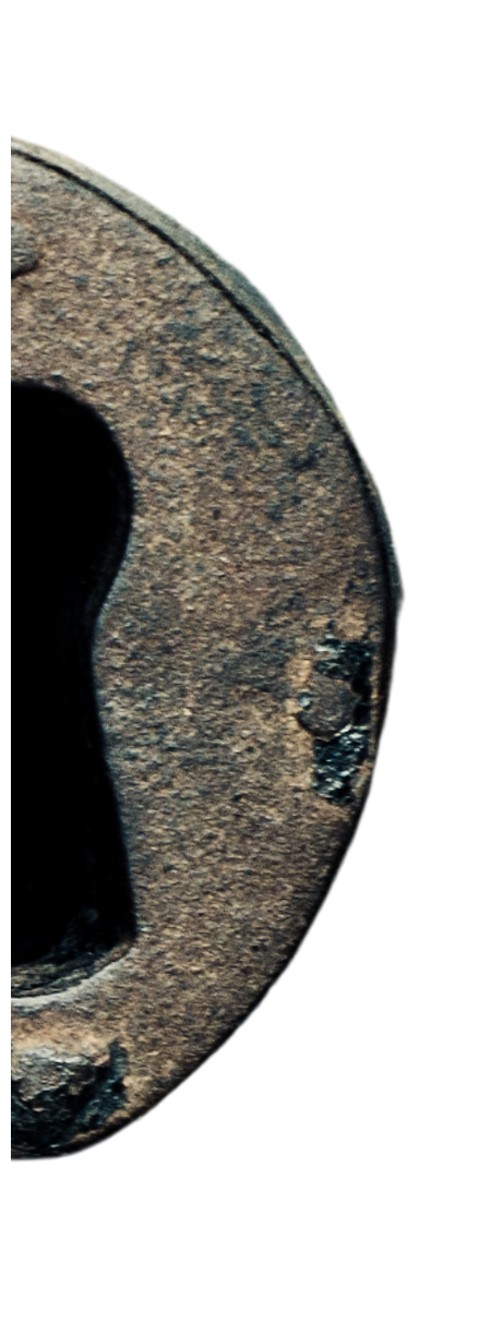 right side keyhole of lock