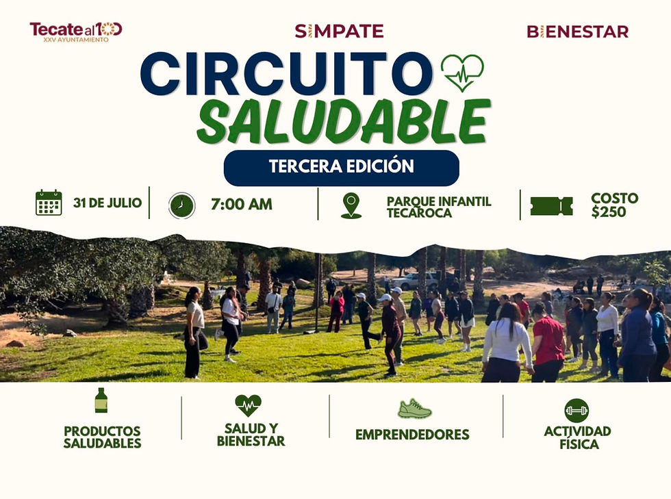 Gobierno de Tecate invita a participar en la tercera edición del Circuito Saludable