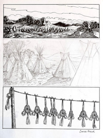 planche originale de bande dessinée, camille prieur, BD numérique, illustration art