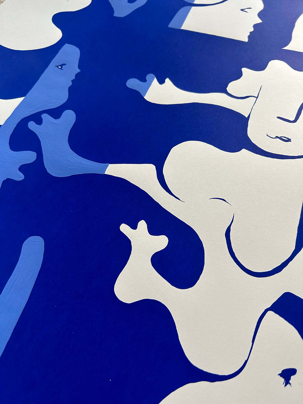 Miniature : Affiche d'art bleu klein et bleu ciel