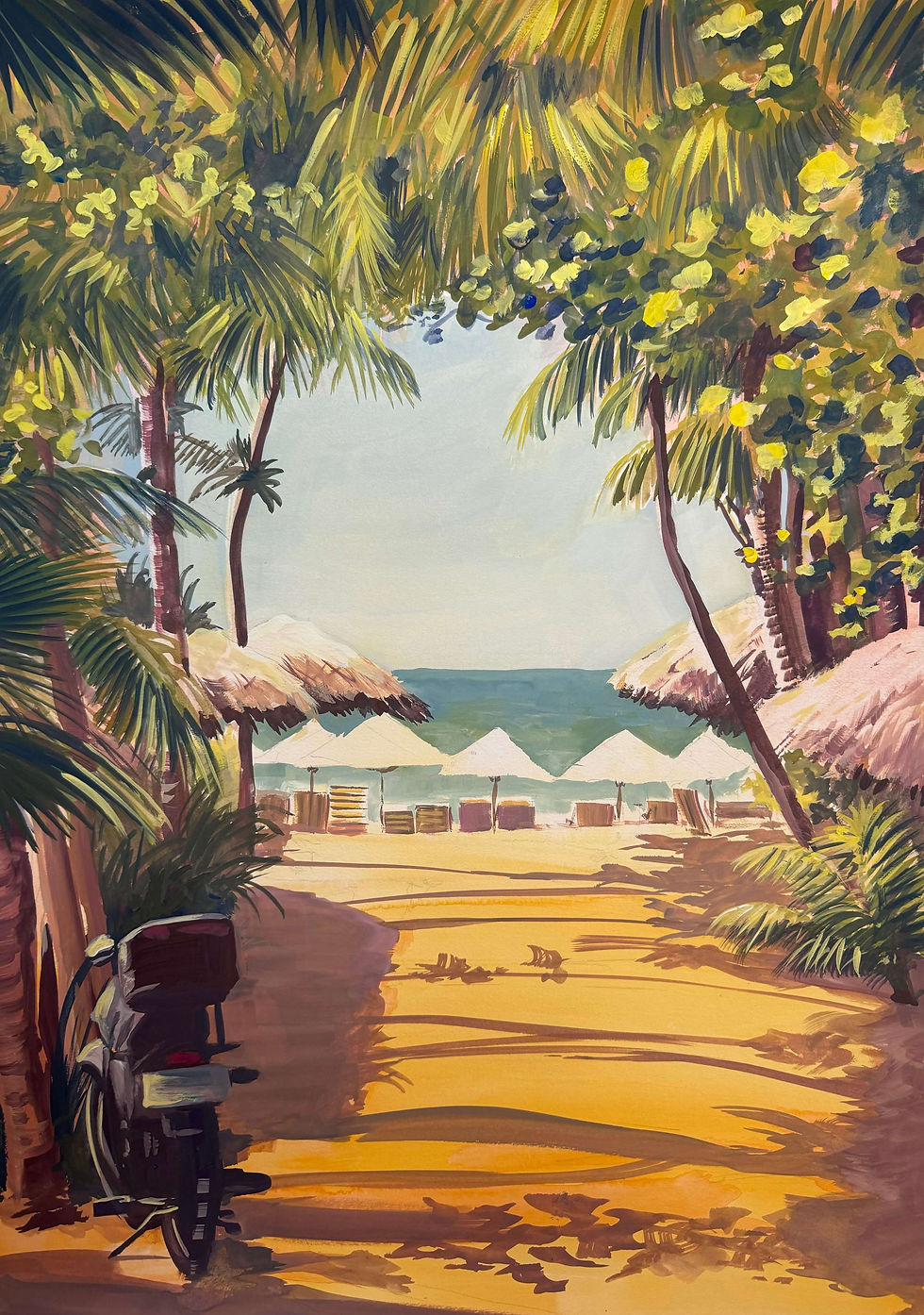 Thumbnail: Peinture de Puerto Escondido, Mexique par l'artiste Matthieu Delfini