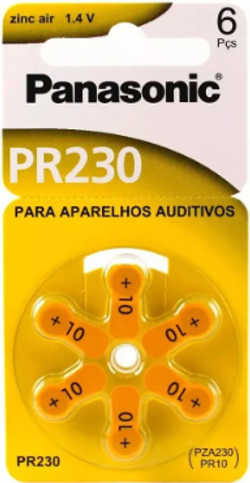 Bateria para aparelhos auditivos Panason