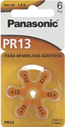 Bateria para aparelhos auditivos Panason