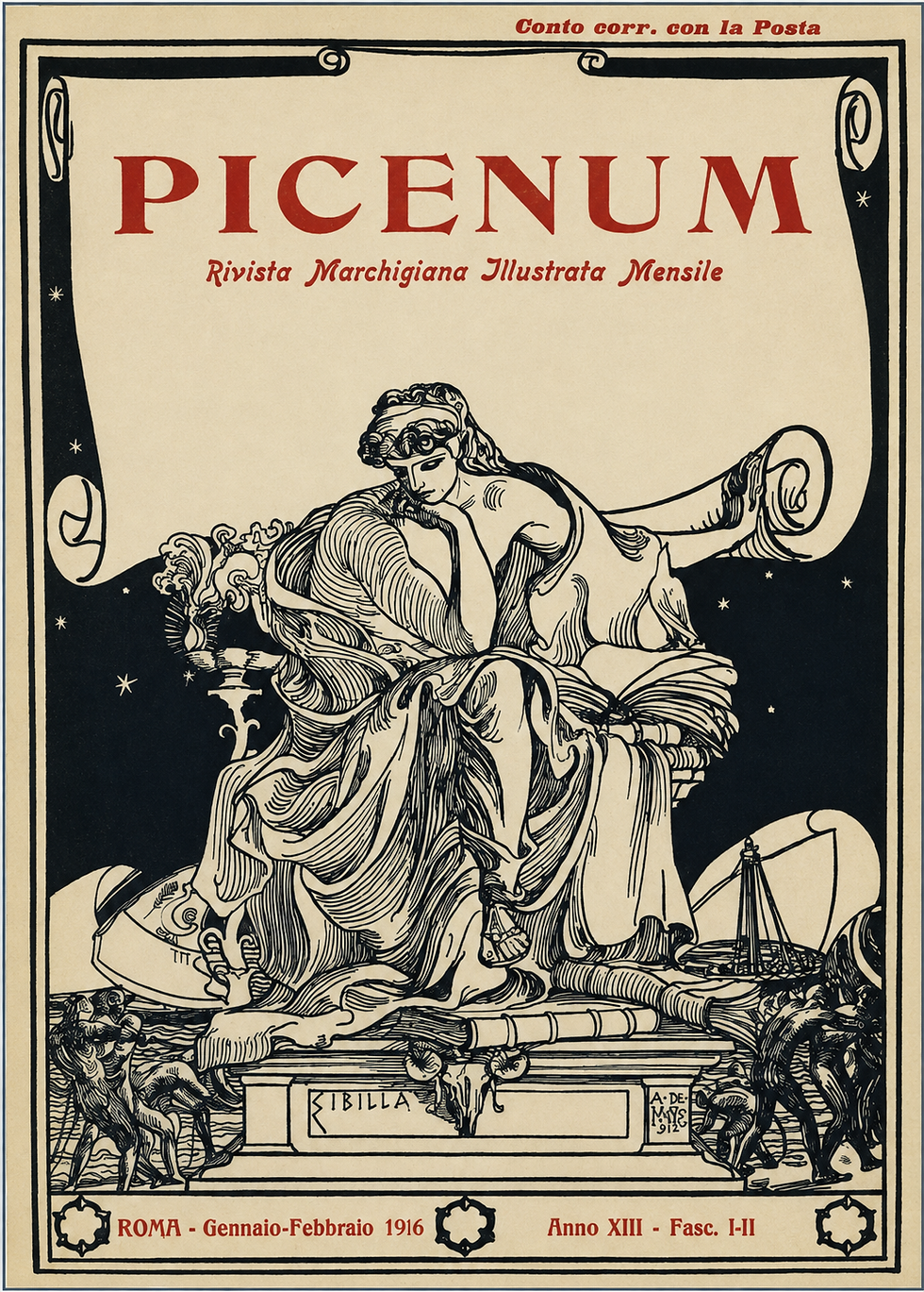 Picenum, Rivista Marchigiana Illustrata, 1916 Cover
