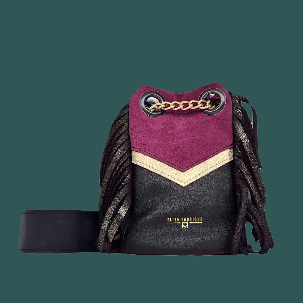 Roxane prune doré noir