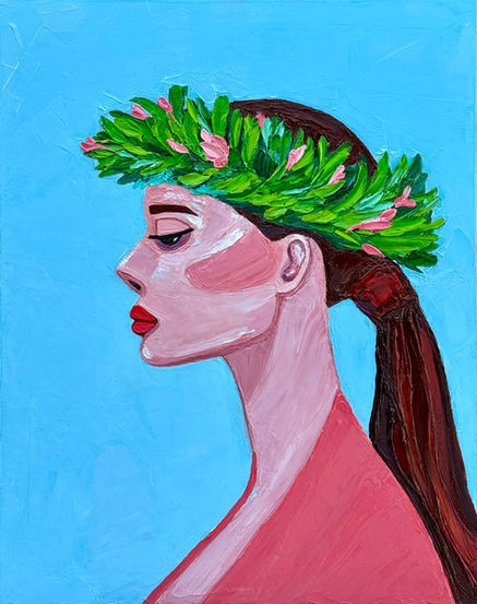 Lady with Couronne De Fleur