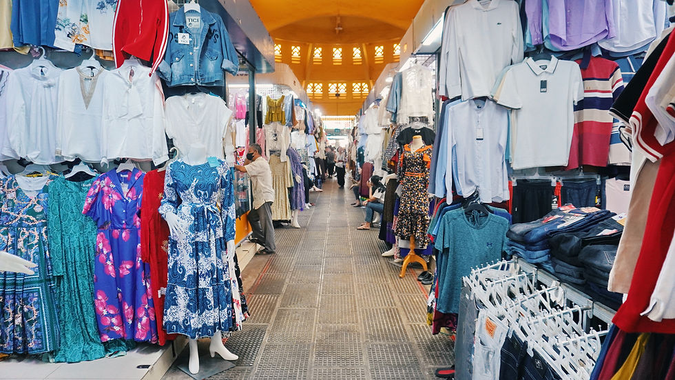 Section textile à l'intérieur