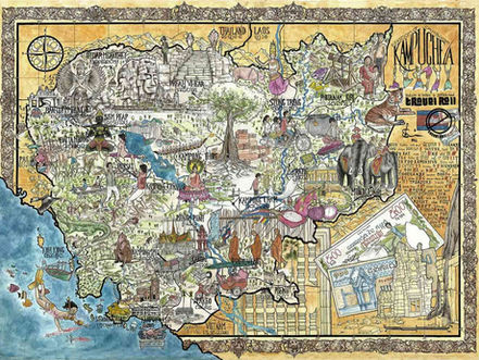 Raphaël Seyfried, artiste illustrateur français originaire d'Alsace, réinvente le carnet de voyage sous forme de rouleaux ancestraux avec sa marque Travel Roll. Expatrié au Cambodge depuis dix ans, ce baroudeur reconverti de l'architecture en maître du dessin méditatif capture l'âme khmère dans des œuvres foisonnantes de détails vibrants.