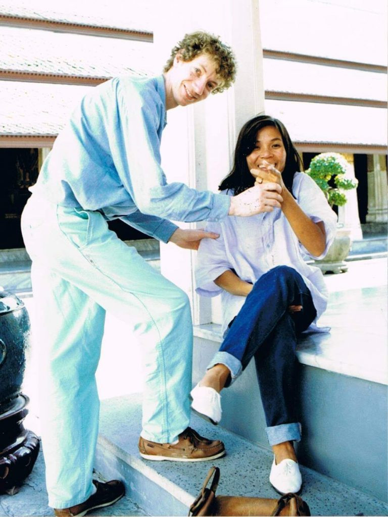 Arnaud en 1989 avec son épouse Nou