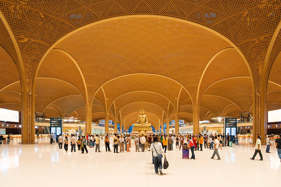 Statue Buddha au Techo International Airport KTI