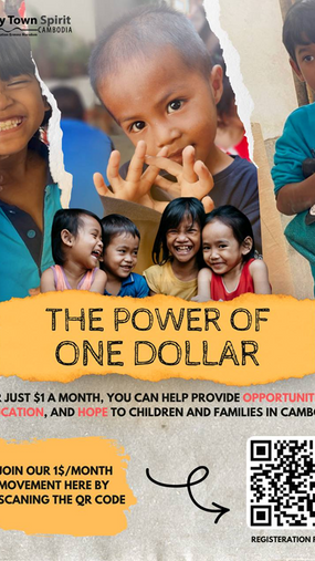 À Phnom Penh, l'association Shanty Town Spirit lance « The Power of One Dollar », une campagne de dons mensuels d'un dollar destinée à soutenir, jour après jour, les familles les plus vulnérables du Cambodge.