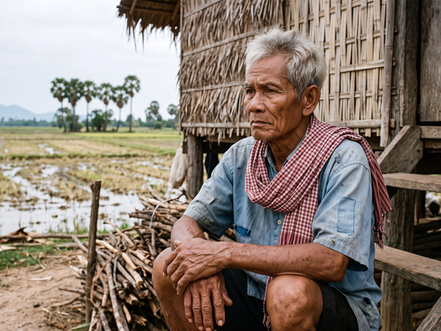 Prum Chit is 79 years old. He lives in Ba-noy village, Angkanh commune, Prey Kabbas district, Takeo province. Before the Khmer Rouge, he was a farmer. Afterward, he remained a farmer. But between the two, there were four years during which his cousins, his brother-in-law, his uncle, and the head monk of the local pagoda all vanished — taken in the night by the Angkar, for reasons no one ever explained to him.