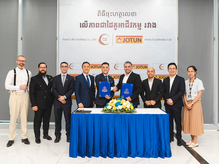 Économie & Cambodge : Paint Labs et Jotun concluent un partenariat stratégique pour renforcer la capacité de production du secteur