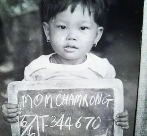 Born in a refugee camp. Photo supplied