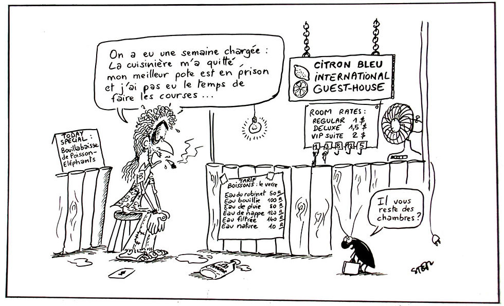 Routard : Voici venir le voyageur sac-à-dos. Illustration Stephff