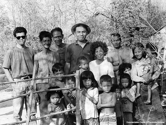 The Documentation Center of Cambodia (DC-Cam) was established by Yale University's Cambodia Genocide Program (CGP) under the leadership of Prof. Ben Kiernan on Friday 13, January, 1995. (in the photo) Youk Chhang with his first deputy director (Dr. Im Sothearith) and the villagers of Phum Khmer Loeu in Takeo province, 1995. Source: Documentation Center of Cambodia Archives.