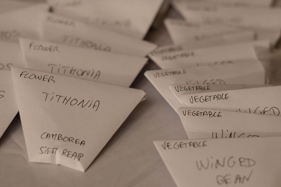 Graines distribuées à l’issue de la conférence