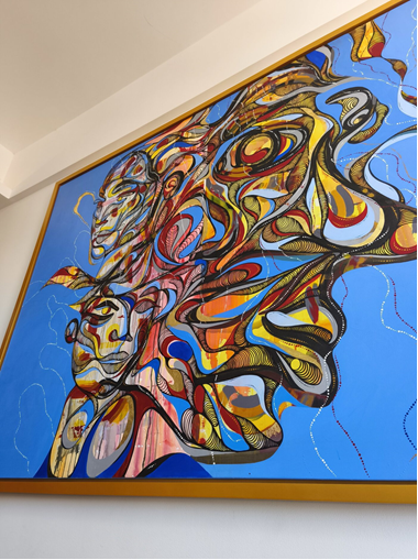 Détail d'une œuvre de grand format d'Anya Minko. Photo fournie