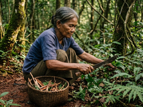 À l'est du Mékong, dans les collines rouges du Mondulkiri, vit la plus grande communauté autochtone du Cambodge. Les Bunong n'ont jamais eu de médecine « de spa » à vendre aux touristes — ils ont une pharmacopée de survie, transmise à voix basse, et que la recherche scientifique commence seulement à effleurer.
