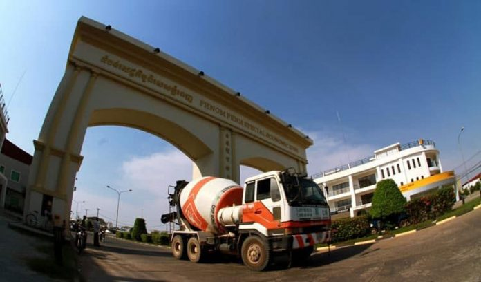 L’entrée de la Zone économique spéciale de Phnom Penh