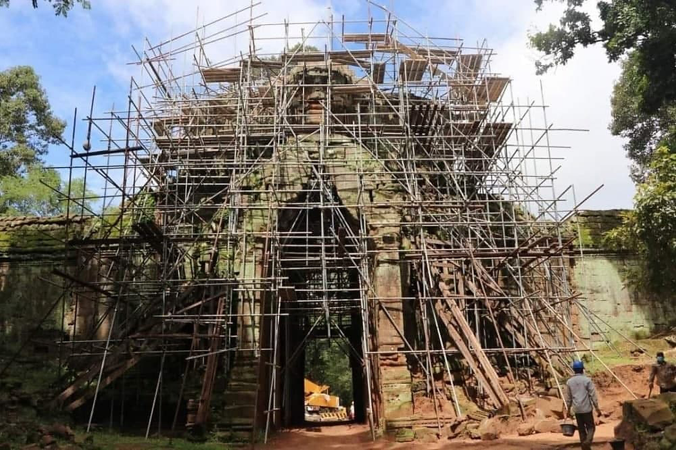 La restauration des têtes de Deva et d’Asura à la porte Takav devrait s’achever dans un mois.