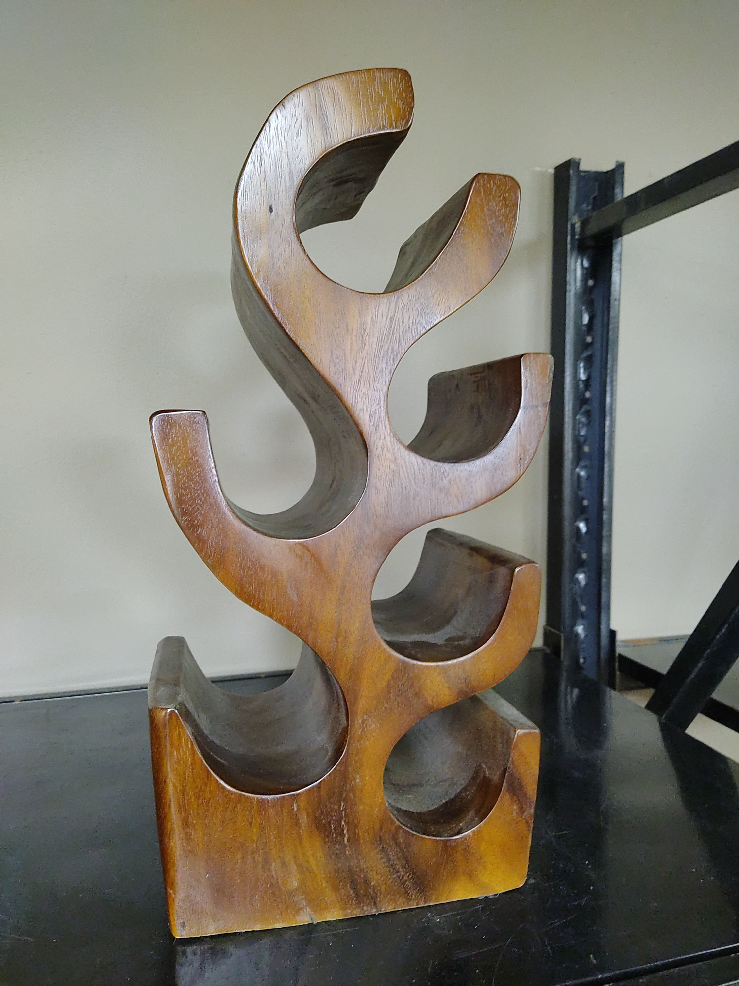 small wine rack teak 