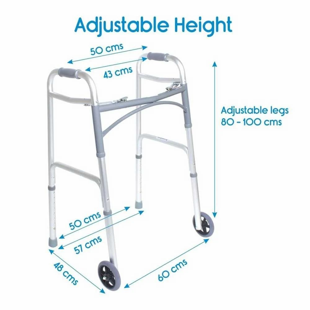 KosmoCare Height Adjustable Folding Walker