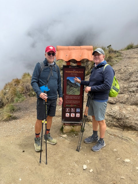 Day 2 is the hardest day, where you climb up to the summit at 4250 meters (14,000 feet!). Your heart is pounding (for me at 160), and you are gasping for air. At 3500 meters, I could feel my body slowing down as I adjusted (?) to the elevation. And then you have to go down steep and treacherous steps (yikes!)