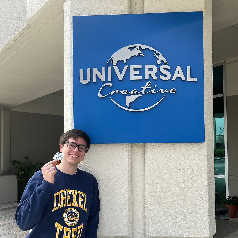 The start of my first internship with Universal Creative