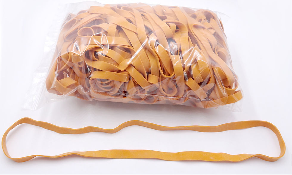 Thumbnail: Rubber bands - 400(Ø255)mm x 10mm - Orange - 1kg bag
