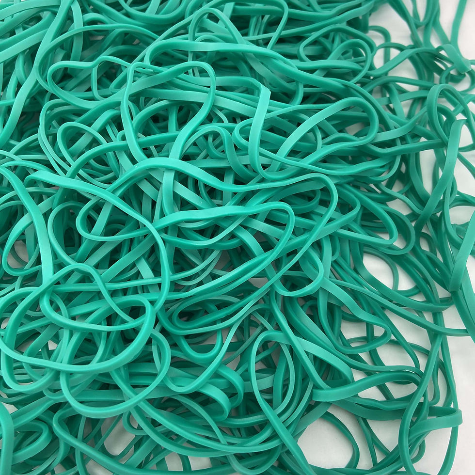 Miniatura: Elásticos TPR (sem látex) - 150(Ø95)mm x 3mm - Verde - Saco de 1kg