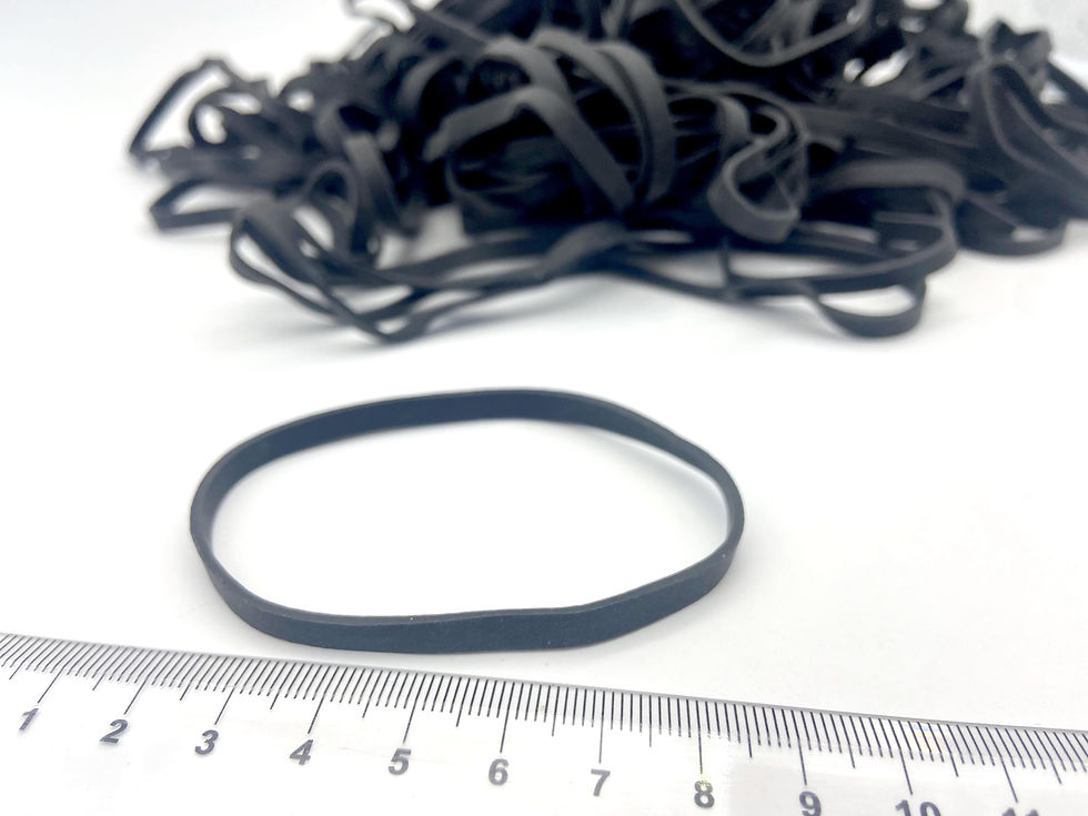 Thumbnail: Rubber bands - 100(Ø64)mm x 5mm - Black - 1kg bag