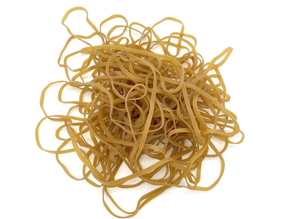 Progom Élastiques Caoutchouc Noir 100(64)mm X 5mm - Lot De 1kg Environ 530 Pièces