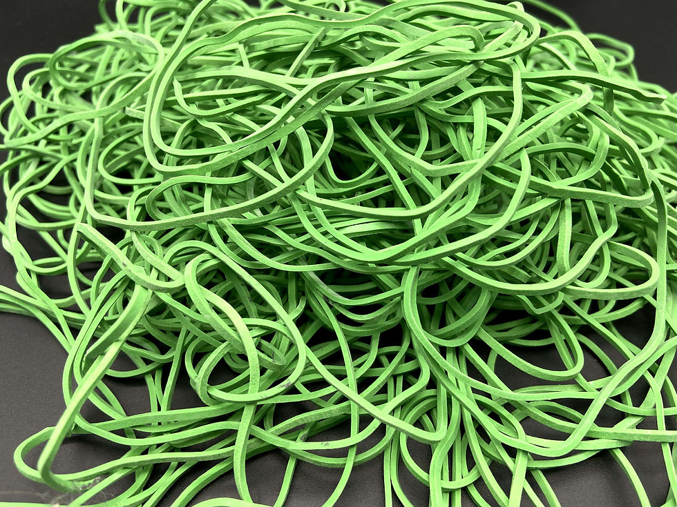 Thumbnail: Rubber bands - 100(Ø64)mm x 1.7mm - Green - 1kg bag