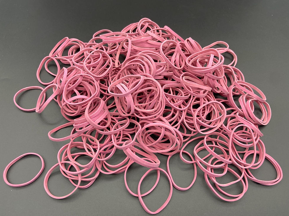 Thumbnail: Rubber bands - 50(Ø32)mm x 3mm - Pink - 1kg bag