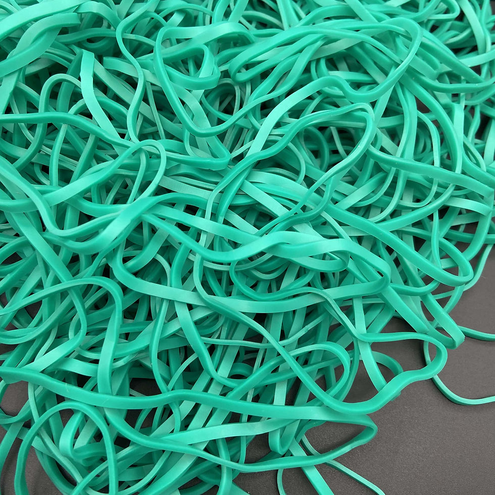 Miniatura: Elásticos TPR (sem látex) - 150(Ø95)mm x 3mm - Verde - Saco de 1kg