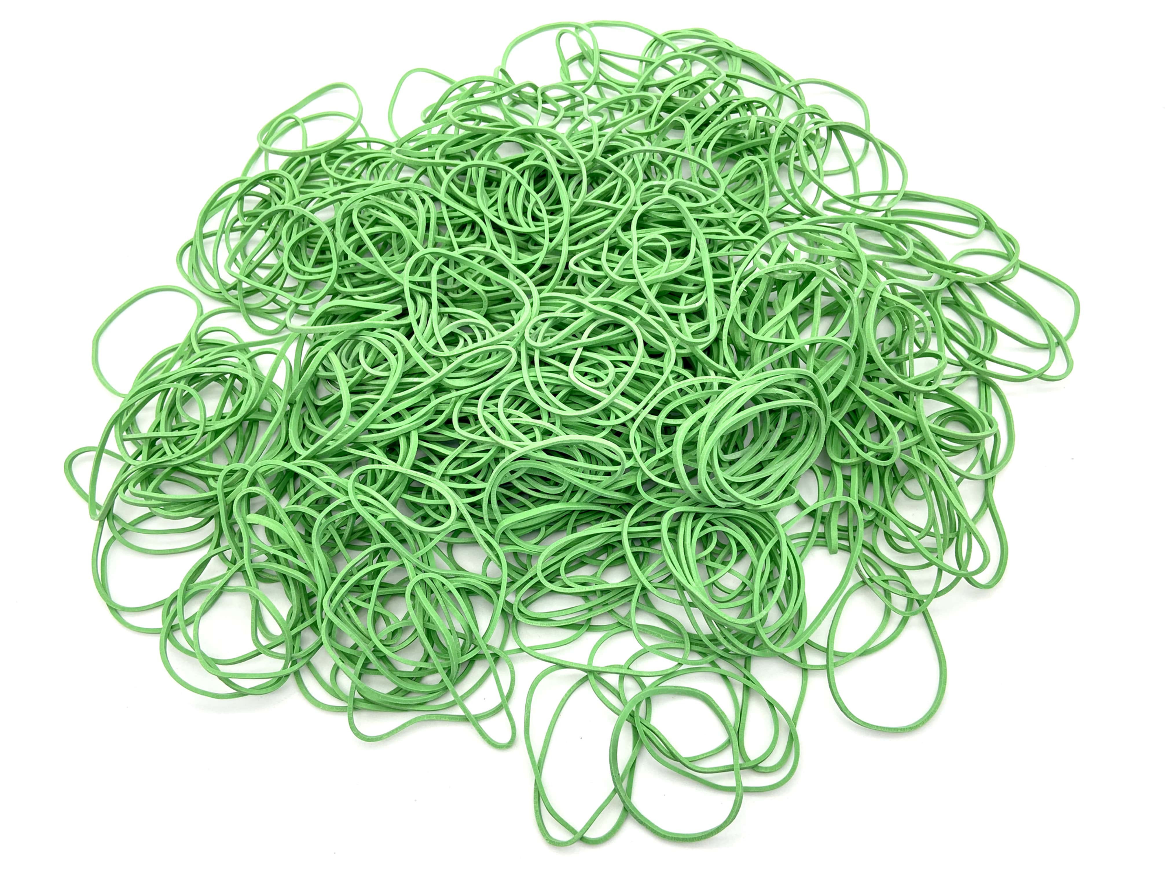 Elastiques caoutchouc - 60(Ø38)mm x 1.7mm - Vert - sac de 1kg