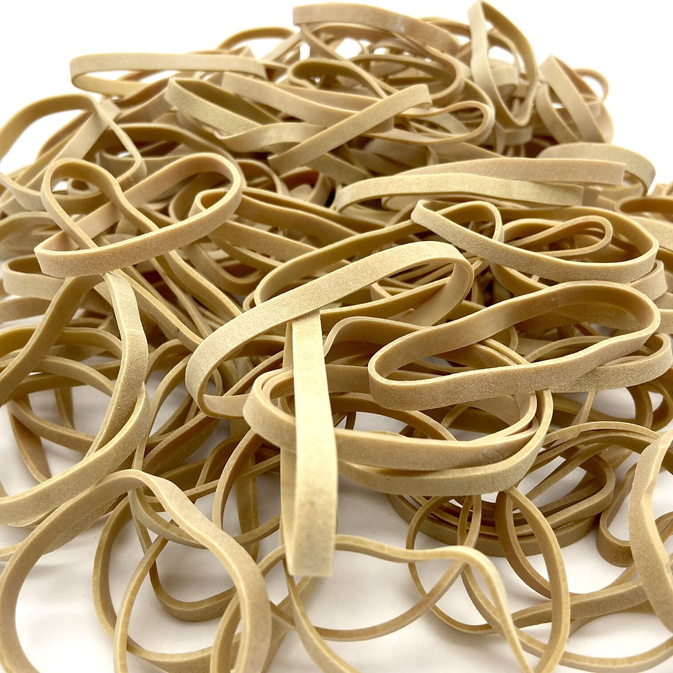 Miniature : élastiques caoutchouc blonds 70 x 5mm