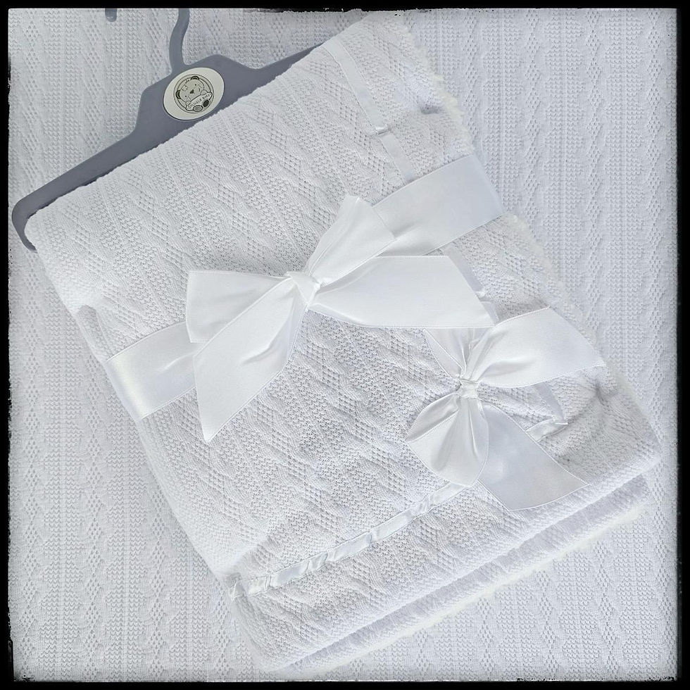 Thumbnail: Personalised Blanket with bow or Pom Pom 