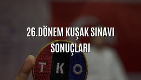 26. DÖNEM KUŞAK SINAVI SONUÇLARI AÇIKLANMIŞTIR!