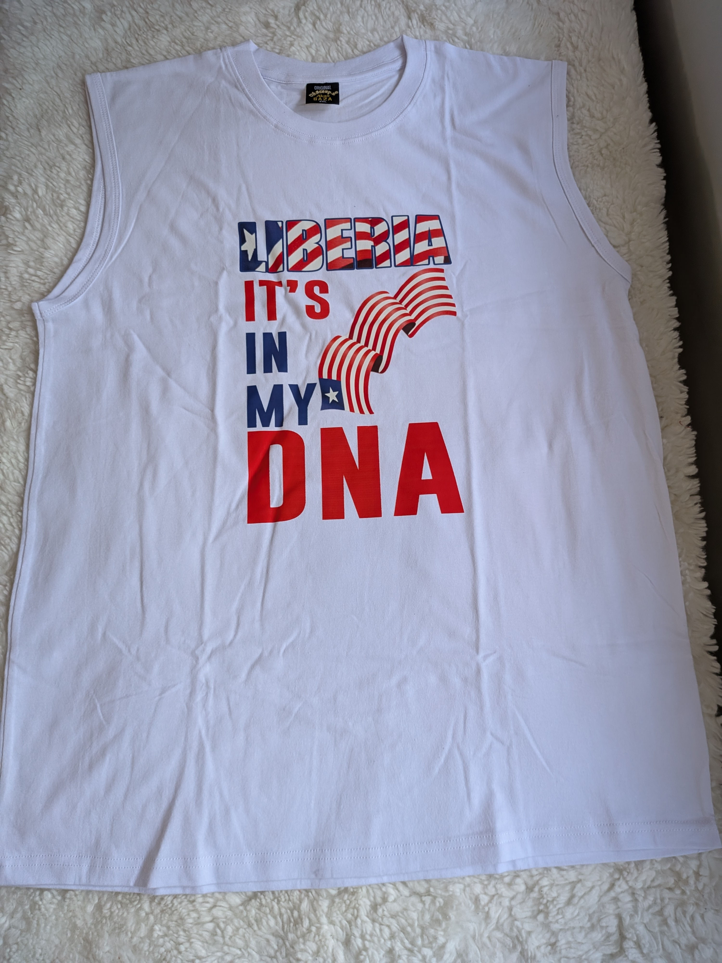 Celebrate Liberia - White Tank Top & Cap Set