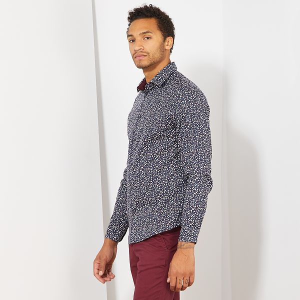 Miniature : Chemise fitted imprimé fleuri LIVRAISON GRATUITE 