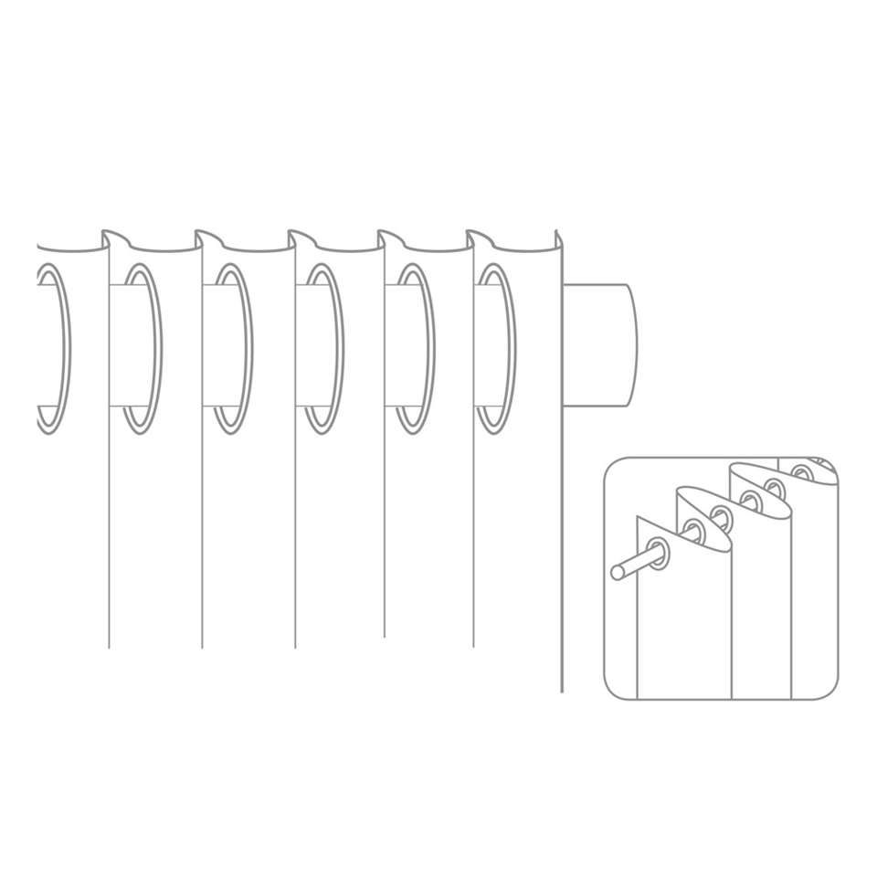 Miniature : Rideau Rossini - taupe - 250x140 cm (1 pièce)

