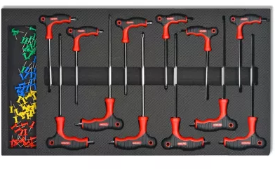 Miniature : Chariot à outils pour atelier avec 1 125 outils Acier Rouge