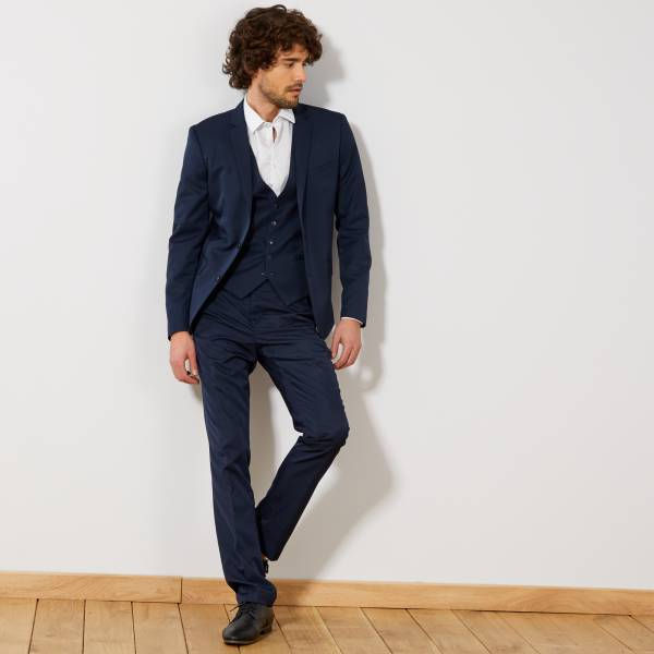 Miniature : Pantalon de costume slim en twill LIVRAISON GRATUITE 