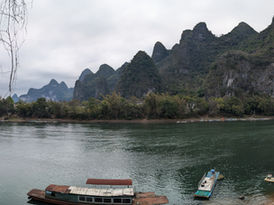 a panorama of Li River, Guilin 