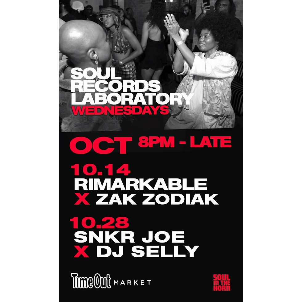 10/14: SOUL RECORDS LABORATORY WEDNESDAYS @ TIME OUT MARKET