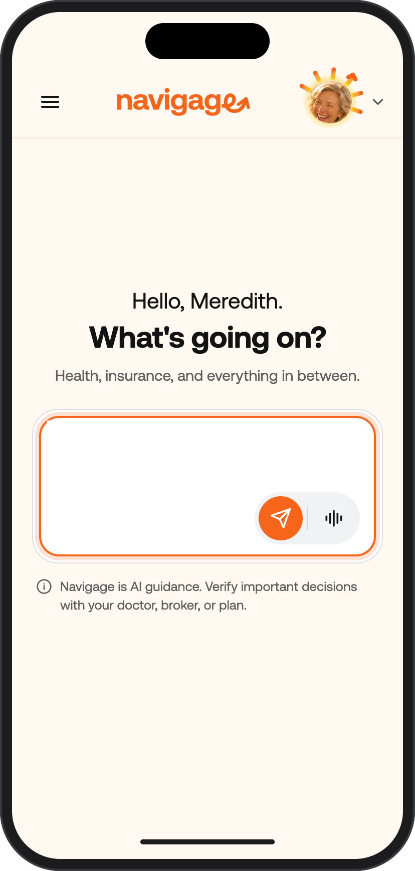 navigage on a phone: members ask for the services they need
