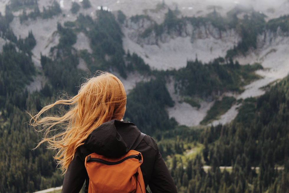 Hiker Adventuring Mountain